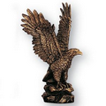 Antique Brass Resin Eagle Figure (8 1/2")